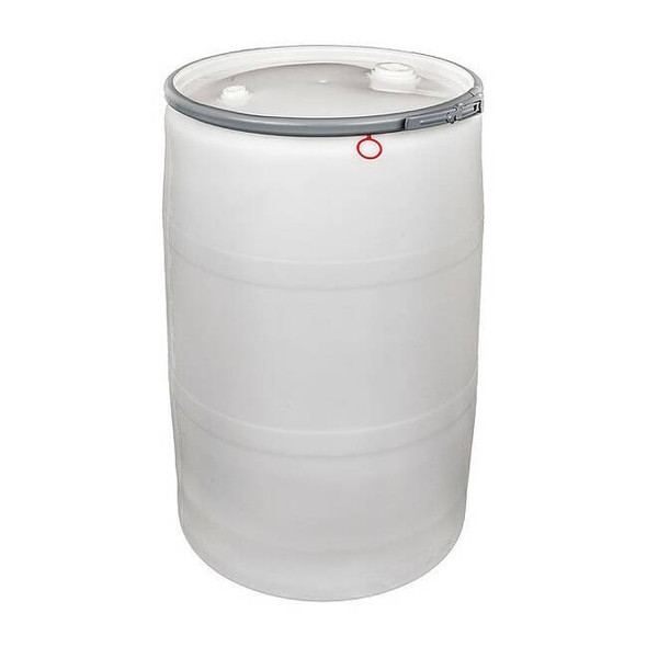 Open Head Transport Drum, Polyethylene, 55 gal, Unlined, White