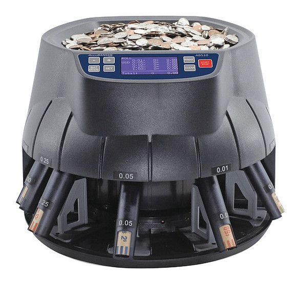 Accubanker Coin Counter,3000 Coins Capacity AB510