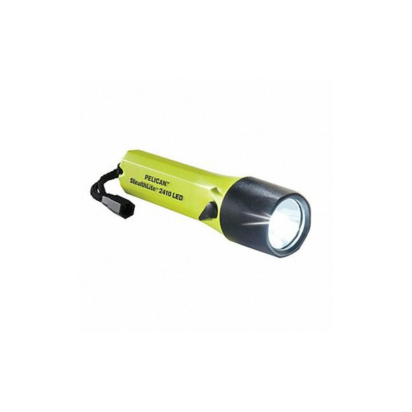 Pelican High Visibility Yellow LED Handheld Flashlight, Alkaline AA, 183lm 2410C