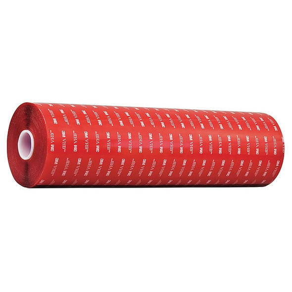 Double-Sided Foam Tape, 6 in W, 1 yd L, 1/16 in, Polyethylene Foam, Double-Sided