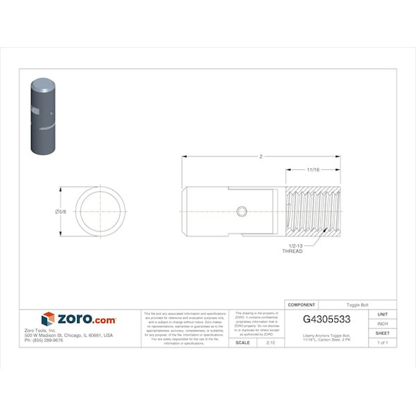 Manufacturer Varies Liberty Anchors 11/16" L, 2 PK GCP12000TF