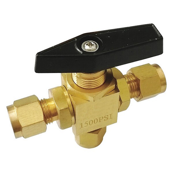 Manufacturer Varies Manual 3-Way Ball Valve,1/4",Brass G-PMYT-25 Manufacturer Varies Manual 3-Way Ball Valve,1/4",Brass G-PMYT-25