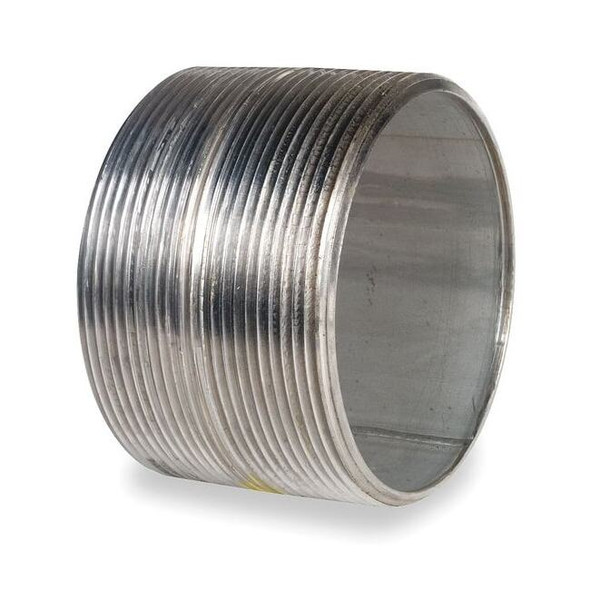 2-1/2" MNPT x 2-1/2" TBE Stainless Steel Close Pipe Nipple Sch 40