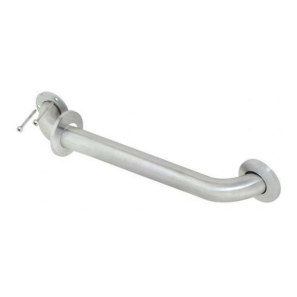 Concealed Wall Mount Grab Bar, 24" L, Stainless Steel, Unfinished
