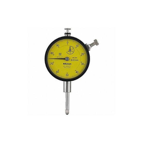 Mitutoyo Dial Indicator,0 to 20 mm,Yellow 2050A-01