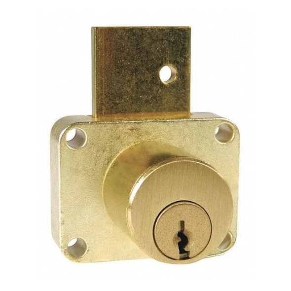 Compx National Deadbolt Drawer Lock,Brass C8179-107-4