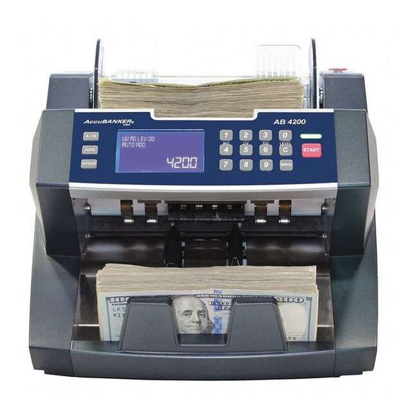 Accubanker BillCounter,Gray;Blue,9inH,10-3/8inW AB4200