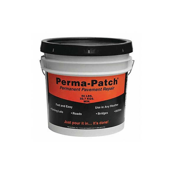 Perma-Patch Cold Patch, Pail, Black, PP-50-FP PP-50-FP