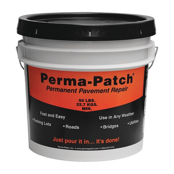 Perma-Patch Cold Patch, Pail, Black, PP-50-CP PP-50-CP