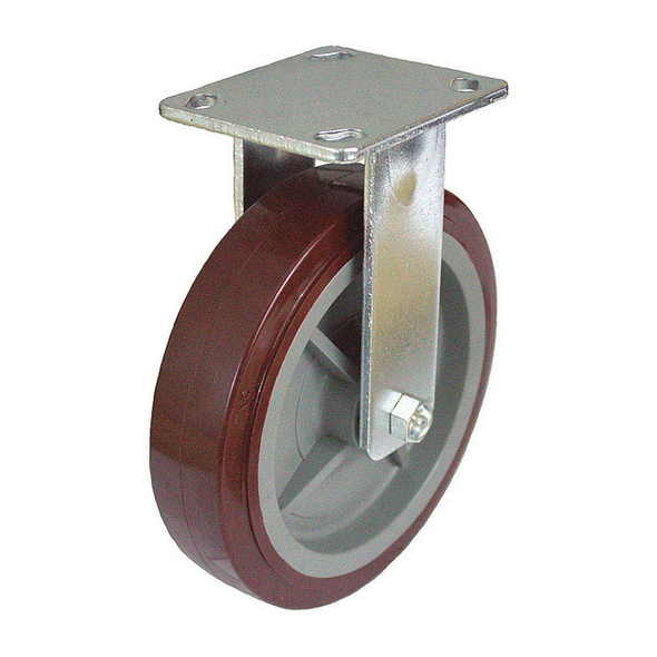 NSF-Listed Plate Caster,660 lb. Ld Rating,Roller