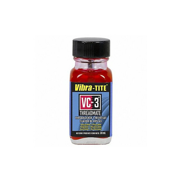 Reusable Threadlocker, VIBRA-TITE VC-3, Red, High, Liquid, 1.01 fl oz, Bottle