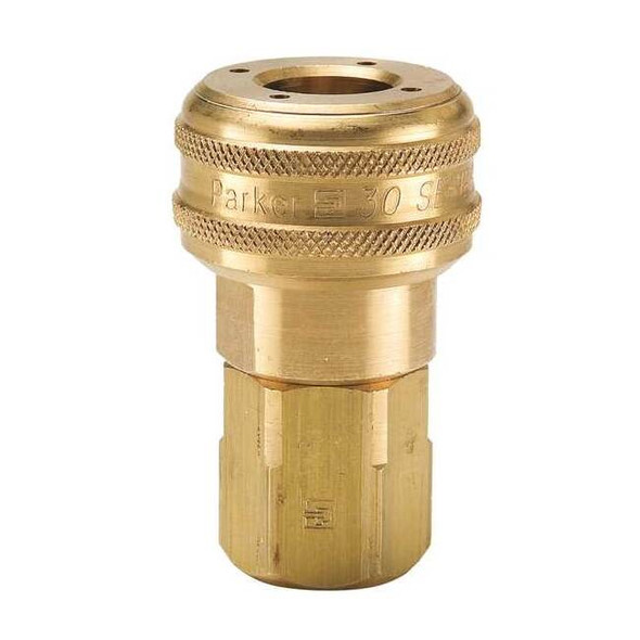 Parker Coupler Body,Brass,FNPT,3/8 In. Pipe B35