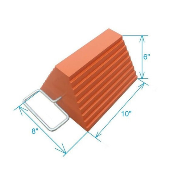 Manufacturer Varies Wheel Chock,Molded Rbr w-Stl Grab,Orange 22XW89