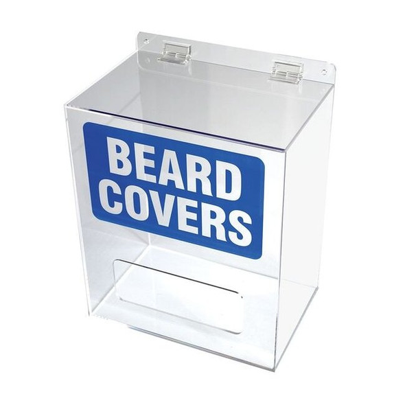 Condor Beard Cover Dispenser,Clear/Blue,Acrylic 30ZE59