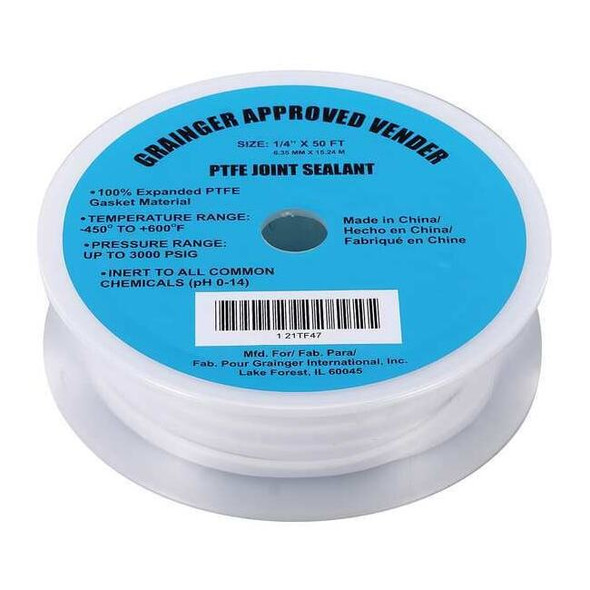 Manufacturer Varies Gasket-Making Tape,1/4" W,White 21TF47