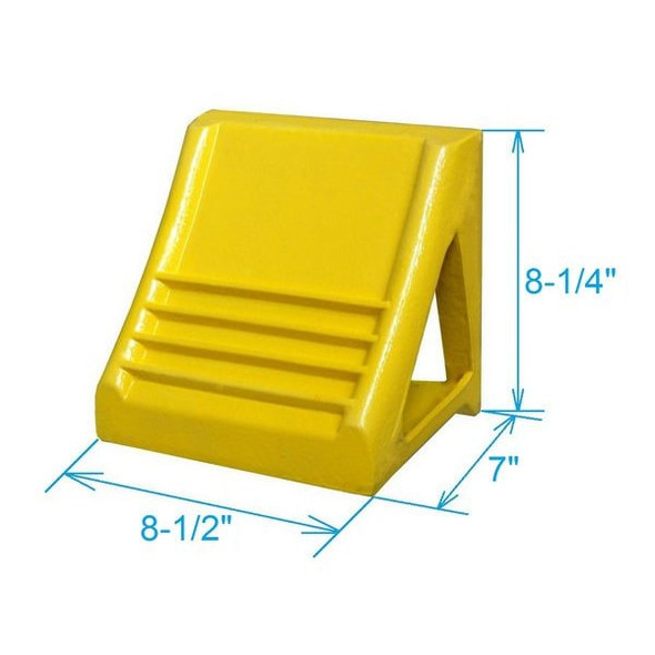 Manufacturer Varies Wheel Chock,Heavy-Duty Steel,Yellow 22XW76