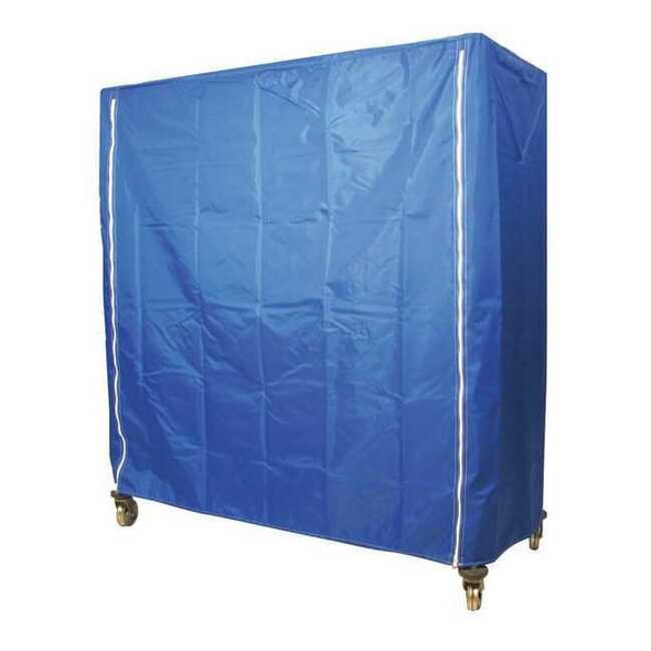 Manufacturer Varies Cart Cover, 48x24x74, Blue, Nylon, Zipper 33Y369