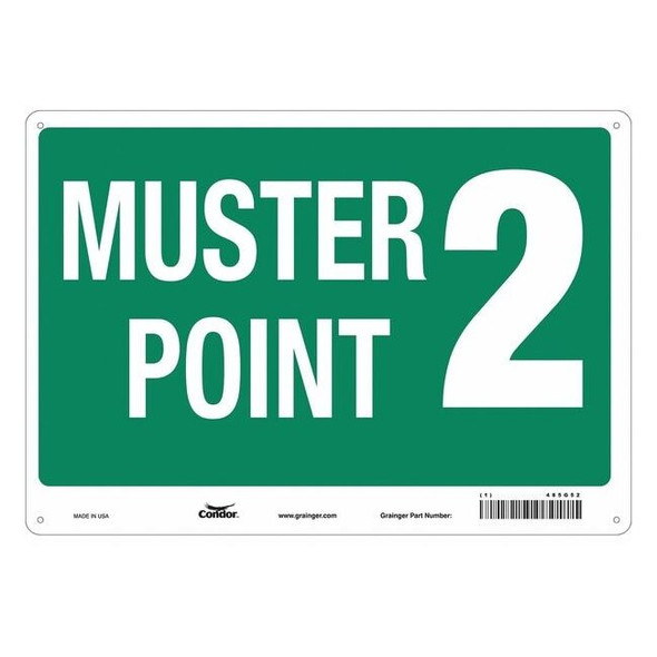 Safety Sign, 14 in Height, 20 in Width, Aluminum, Horizontal Rectangle, English