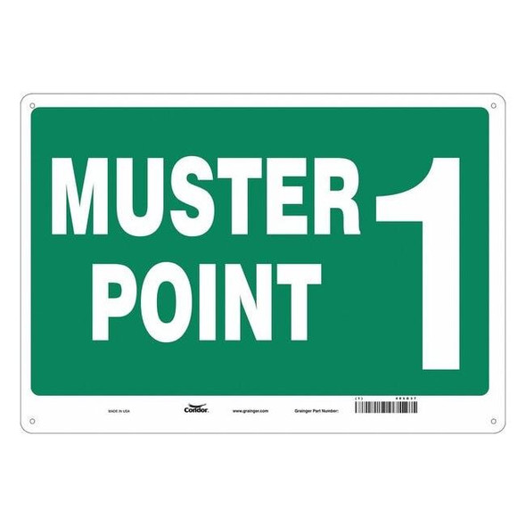 Safety Sign, 14 in Height, 20 in Width, Aluminum, Horizontal Rectangle, English