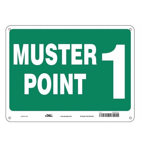 Safety Sign, 18 in Height, 24 in Width, Aluminum, Horizontal Rectangle, English