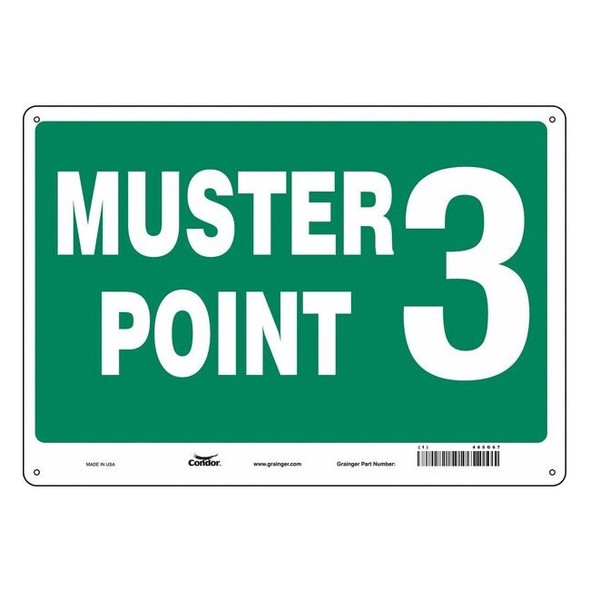 Safety Sign, 14 in Height, 20 in Width, Aluminum, Horizontal Rectangle, English
