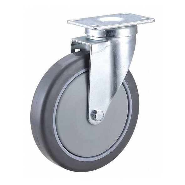 Manufacturer Varies Plate Caster,Swivel,Rubber,7 5/16"H 406P71