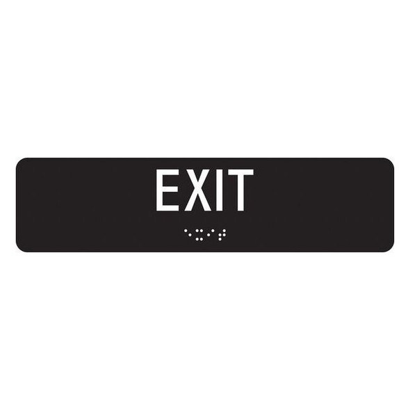 Condor Exit Sign, 2" Height, 8" Width, ABS Plastic, Rectangle, English 483U09