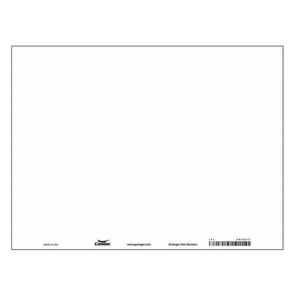 Condor Blank Sign, 24" W, 18" H, No Text, Aluminum, White 486U13