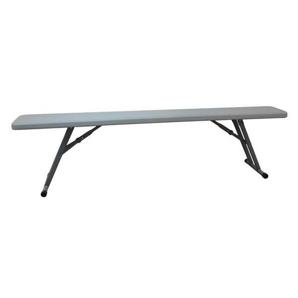 Manufacturer Varies Folding Bench,69 in W,Gray 12F617 Manufacturer Varies Folding Bench,69 in W,Gray 12F617