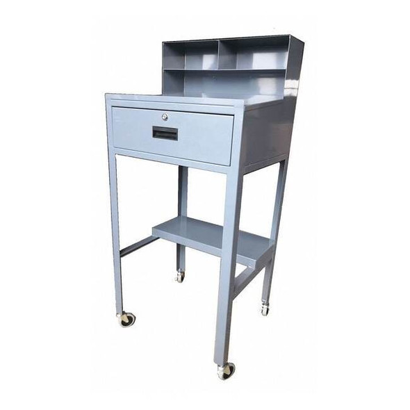 Manufacturer Varies Shop Desk,23" W x 51" H x 20" D,Gray 453F24