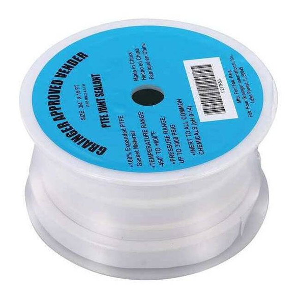 Manufacturer Varies Gasket-Making Tape,3/4" W,White 21TF50