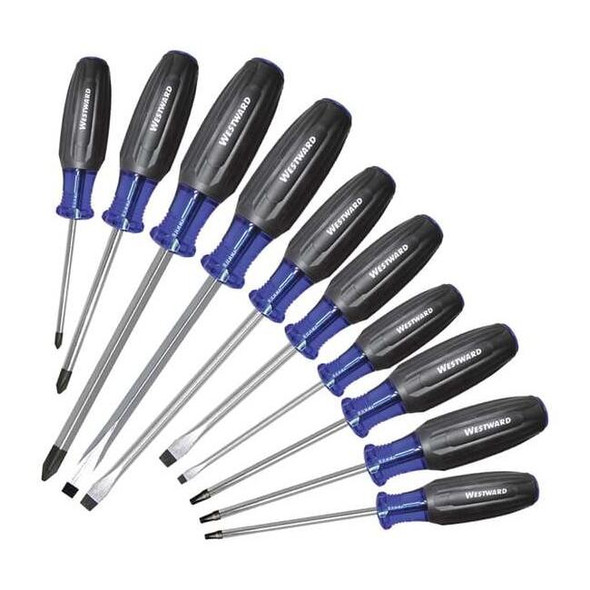 Westward Screwdriver Set,10 pcs,Multicomponent 401L82
