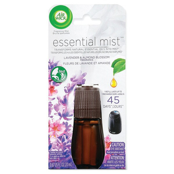 Essential Mist Refill, Lavender and Almond Blossom, 0.67 oz Bottle, PK6