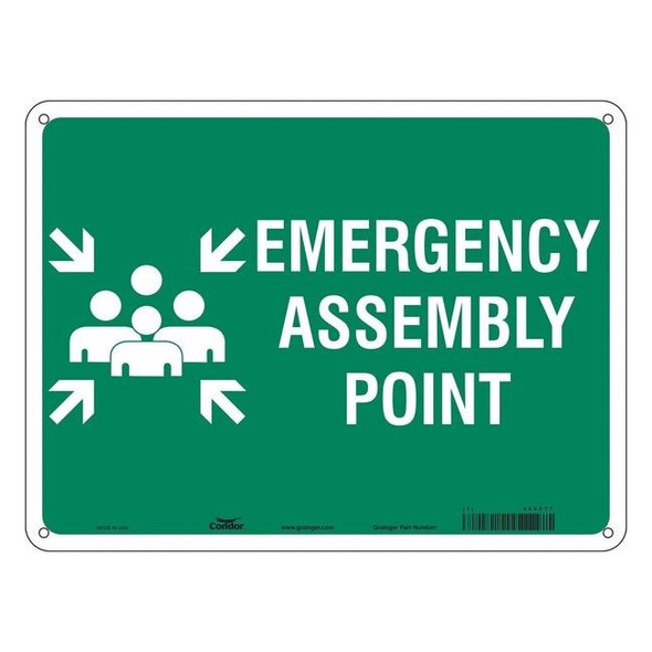 Condor Safety Sign,24" Wx18" H,0.032" Thickness 465P77