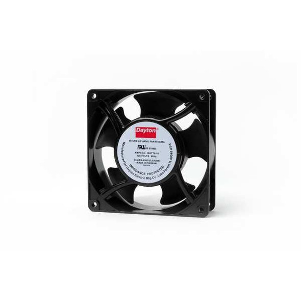 Dayton Standard Square Axial Fan, 120V AC, Aluminum, 4 11/16 in W. 55VD38