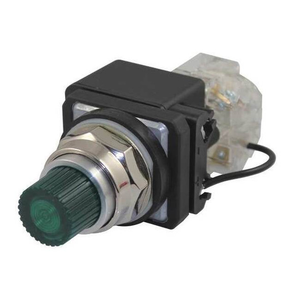 Dayton Pilot Light, LED, 120VAC/DC, 30mm, Chrome, GR 30G424