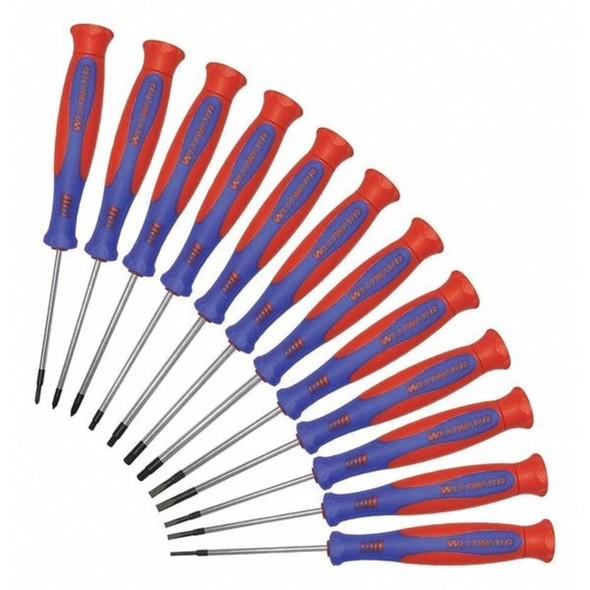 Westward Precision Screwdriver Set,12 pcs,Round 401L47