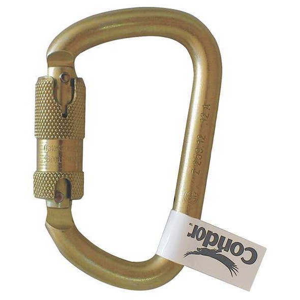 Condor Carabiner,Steel,4-7/16 In. L,Auto-Lock 16V854 Condor Carabiner,Steel,4-7/16 In. L,Auto-Lock 16V854