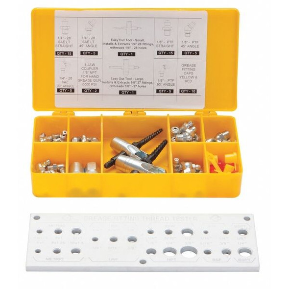 Westward Grease Fitting Kit, 65 Pc. 13X064