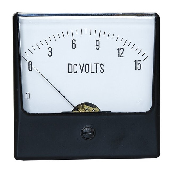 Manufacturer Varies Analog Panel Meter,DC Voltage,0-15 DC V 12G436
