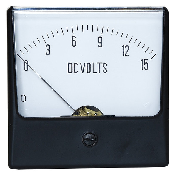 Manufacturer Varies Analog Panel Meter,DC Voltage,0-15 DC V 12G436