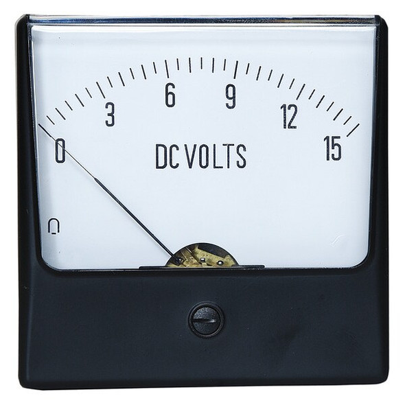 Manufacturer Varies Analog Panel Meter,DC Voltage,0-15 DC V 12G437