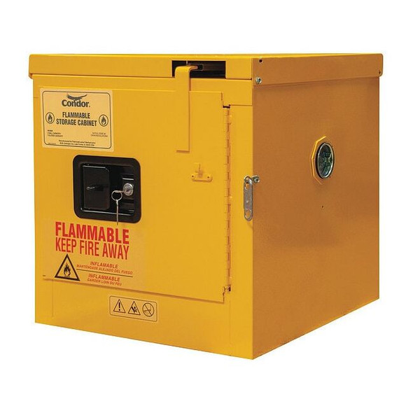 Condor Steel 18-1/2 in H, 17-3/8 in W, 18-1/8 in D, Yellow, 1 Shelves 491M61