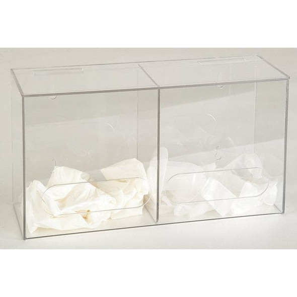Glove Dispenser, PETG, Holds (144) Gloves ,Clear ,7 in H x 13-1/4 in W x 4-1/2 in D
