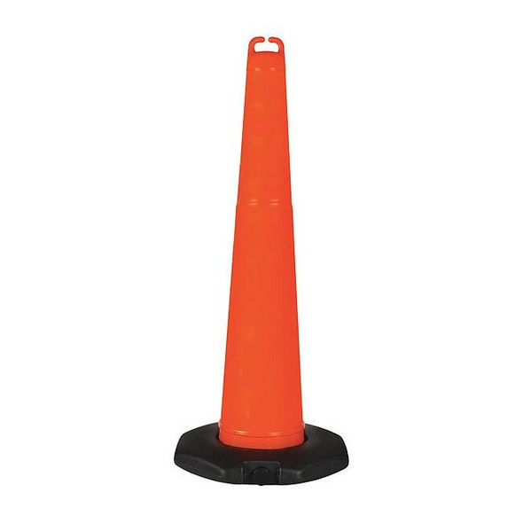 Traffic Cone, Polyethylene, Non-Reflective, 42 in Height, 4.23 lb, Orange