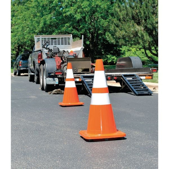 Manufacturer Varies Traffic Cone, PVC, High-Intensity Prismatic, 36 in Height, 12 lb, Orange 6FHC7
