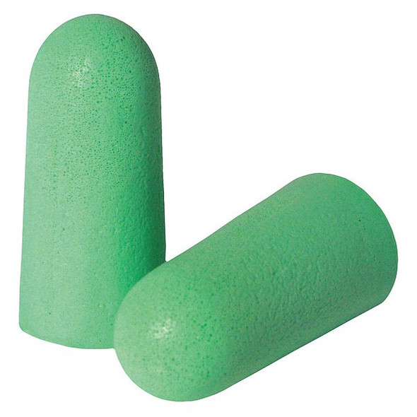 Condor Disposable Foam Ear Plugs, Bullet Shape, 33 dB, Green, 200 PK 55KN52
