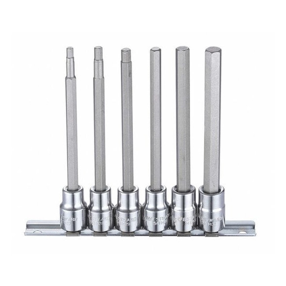 Westward 3/8" Drive Socket Bit Set, SAE, 6 pcs 54TM26