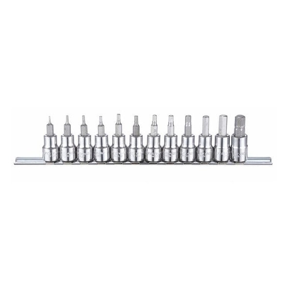 Westward 3/8" Drive Socket Bit Set, SAE, 12pcs 54TM25