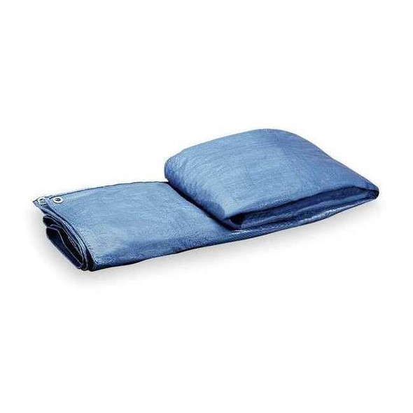 Standard Duty Tarp, 28 ft 10 in x 49 ft 2 in, 5.1 Mil, Blue, Polyethylene